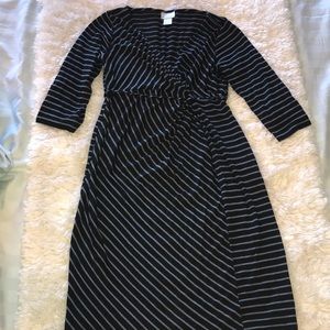 Small Striped Motherhood Maternity Dress
